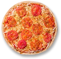pizza with cheese tomato